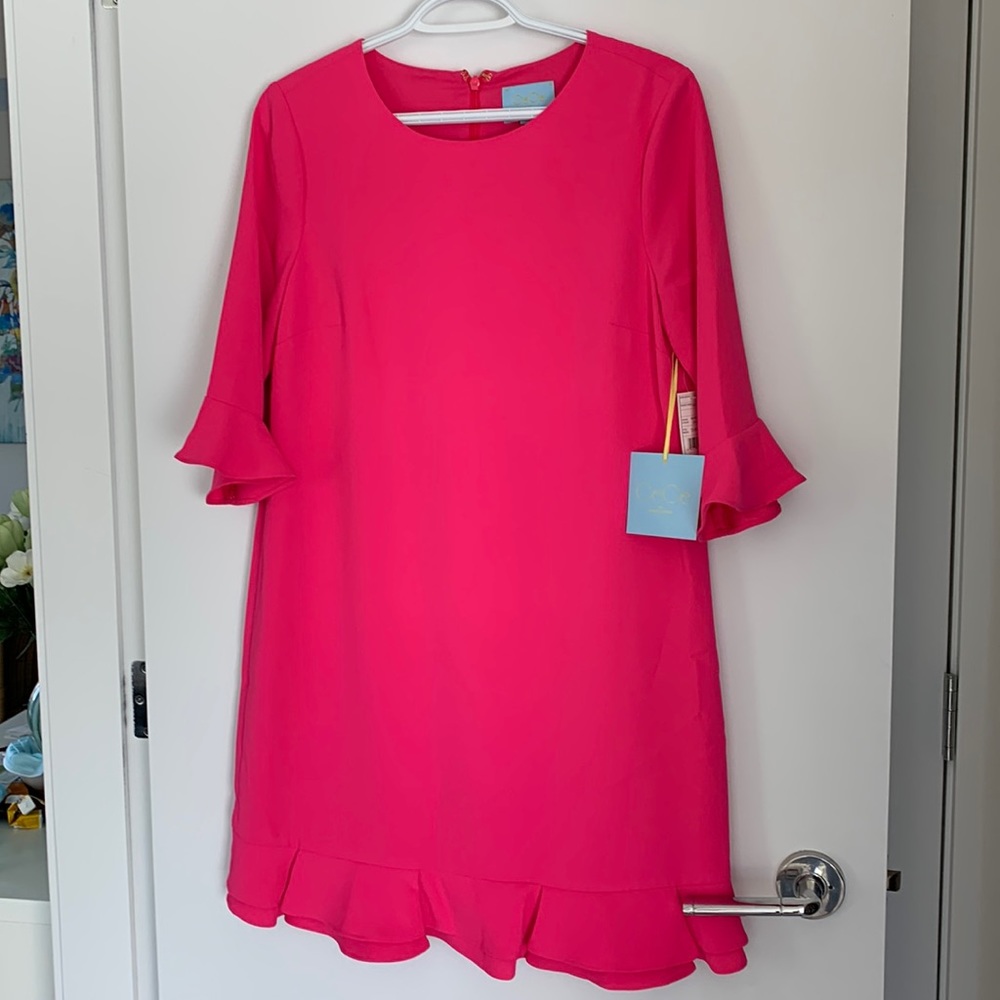 Pink crepe dress